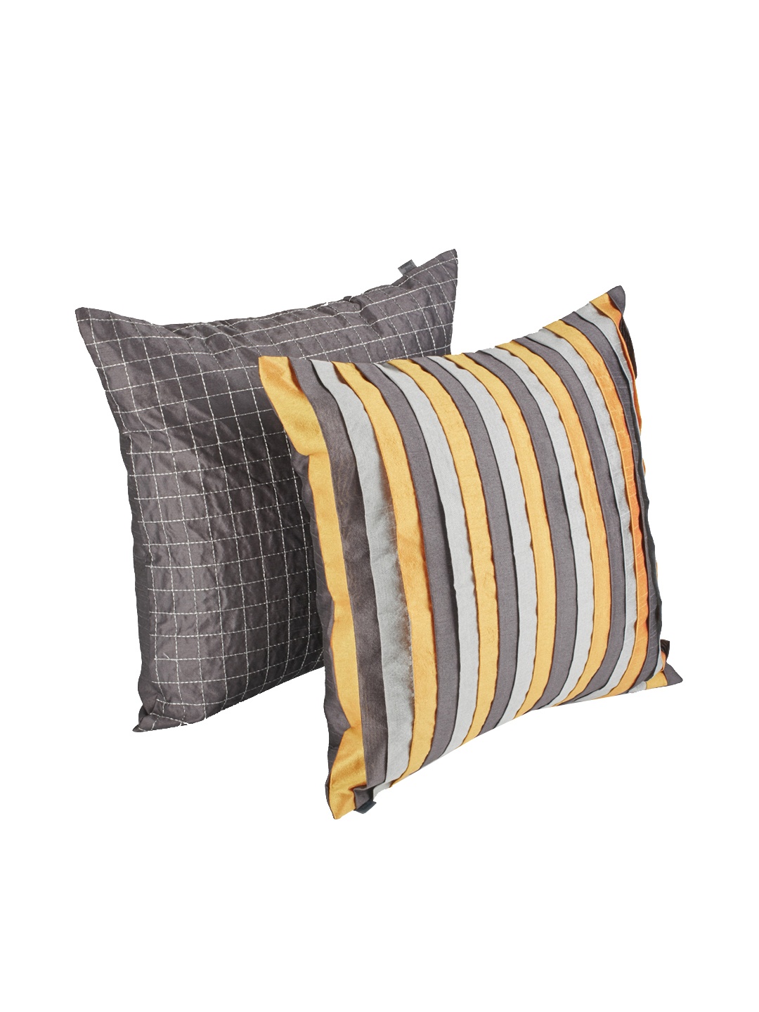 

HomeTown Multicoloured Single Colourblocked Square Cushion Covers, Charcoal