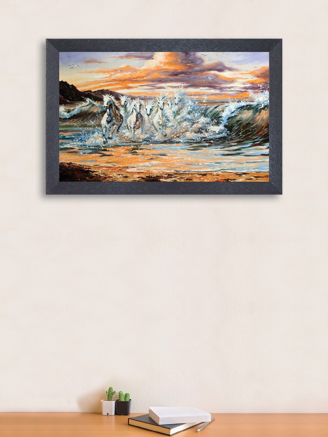 

nest ART White & Orange Abstract Wall Art