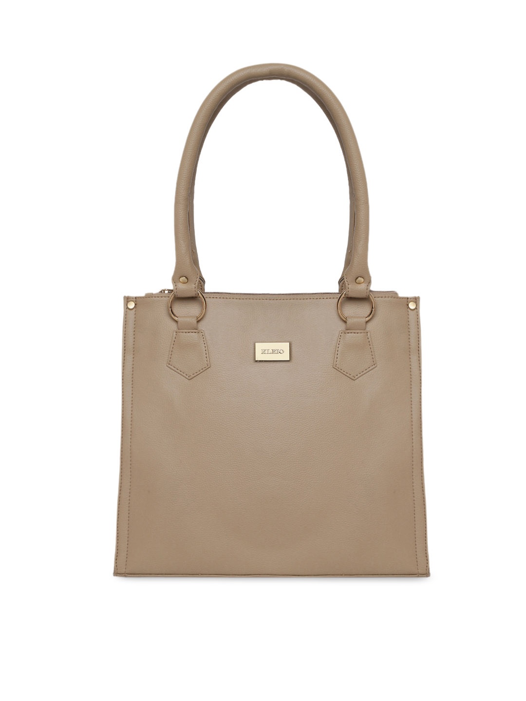 

KLEIO Women Structured Tote Shoulder Bag, Beige