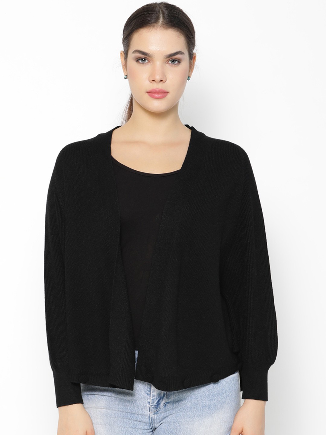 

Gipsy Women Black Solid Sweater