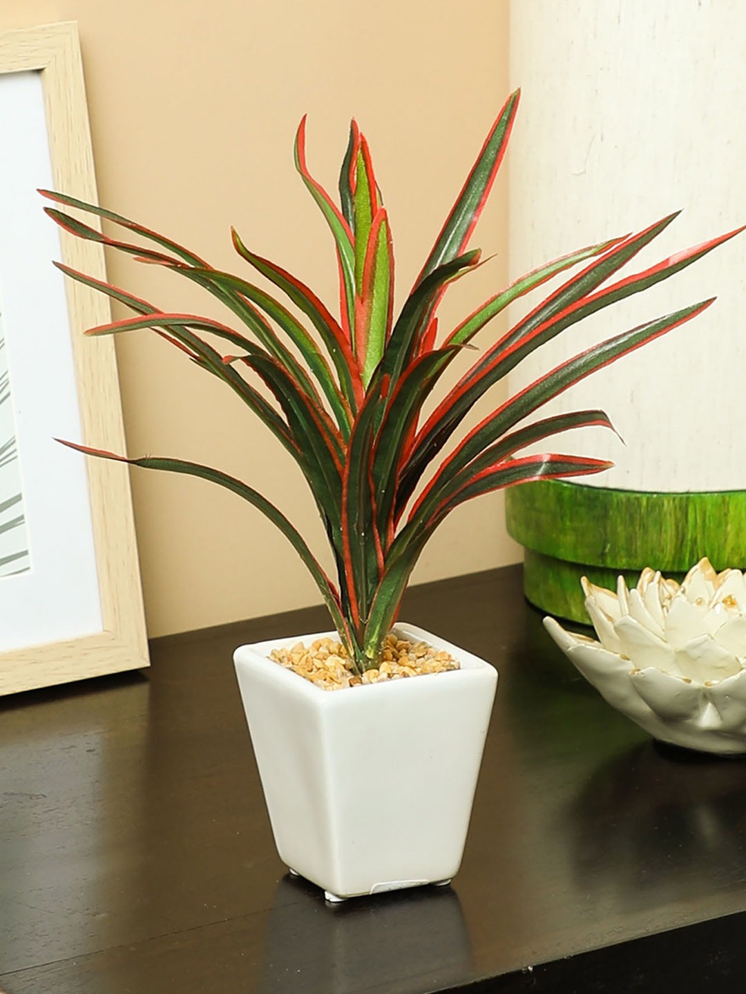 

PolliNation Red Green Set of 2 Artificial Bonsai Plant With Pot