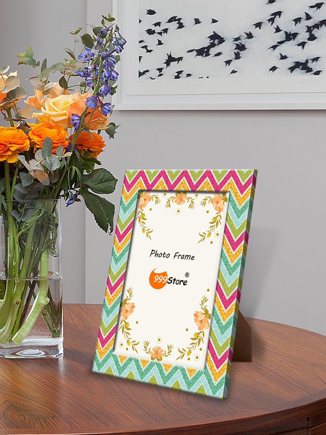 

999Store Multicoloured Printed Photo Frame, Multi