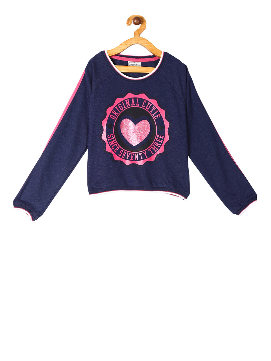 

Cherokee Girls Navy Blue Printed Sweatshirt