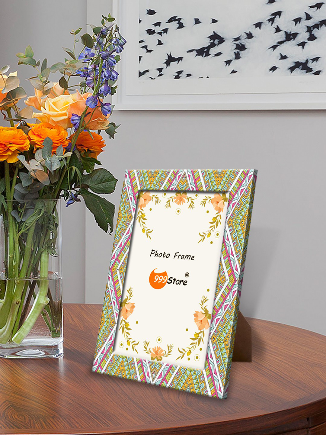 

999Store Multicoloured Printed Photo Frame, Multi