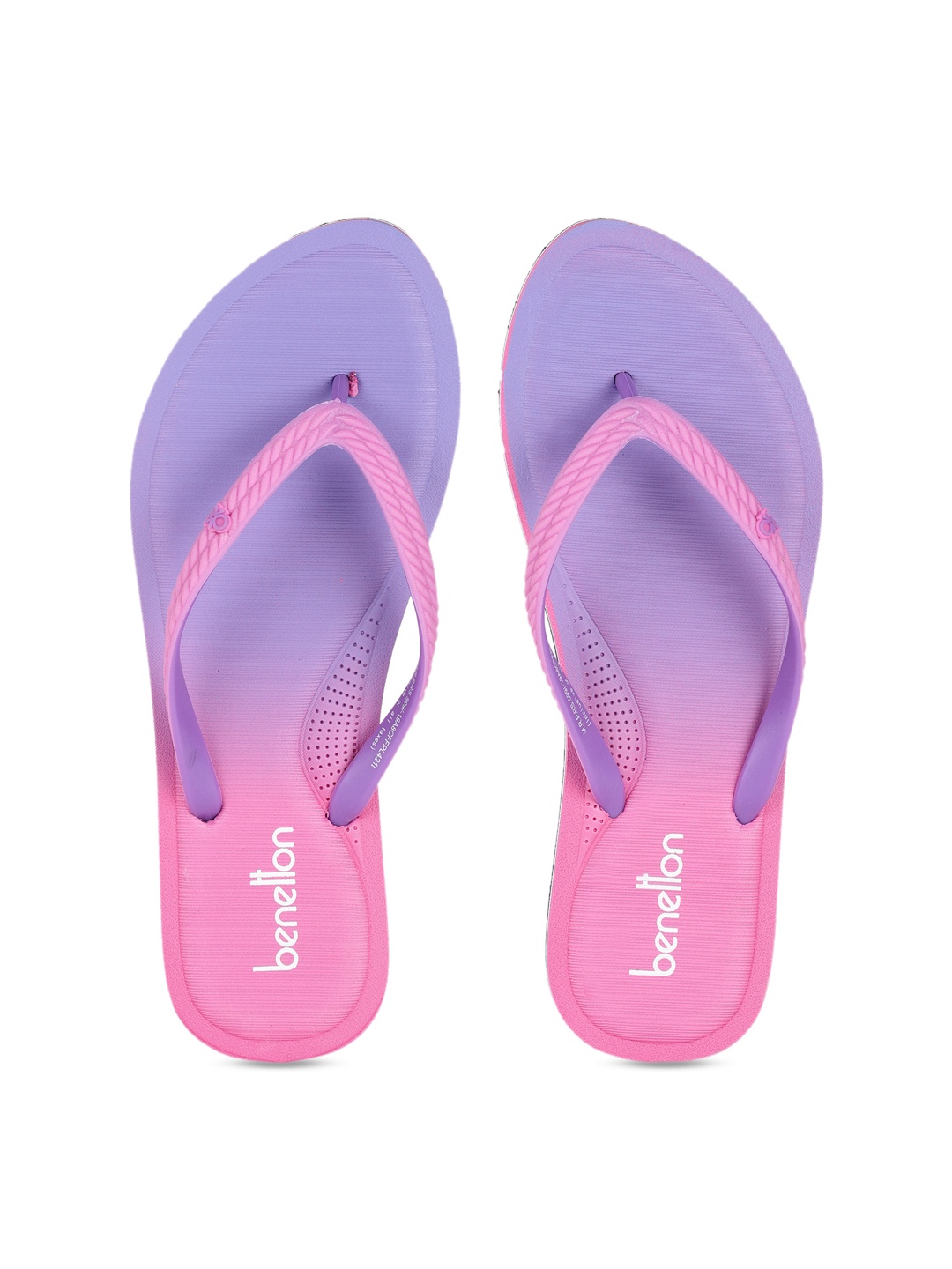 

United Colors of Benetton Women Pink & Lavender Ombre Thong Flip-Flops