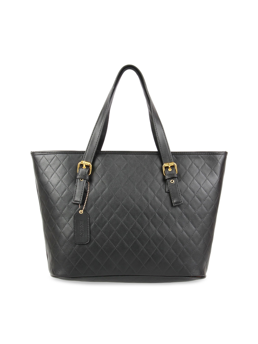 

Toteteca Black Solid Quilted Shoulder Bag
