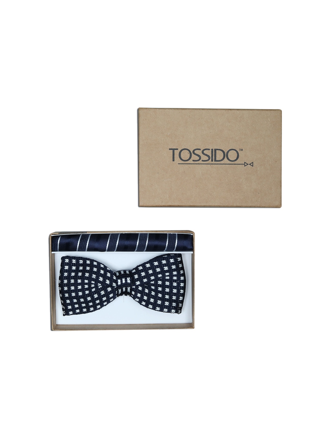 

Tossido Blue Woven Design Bow Tie