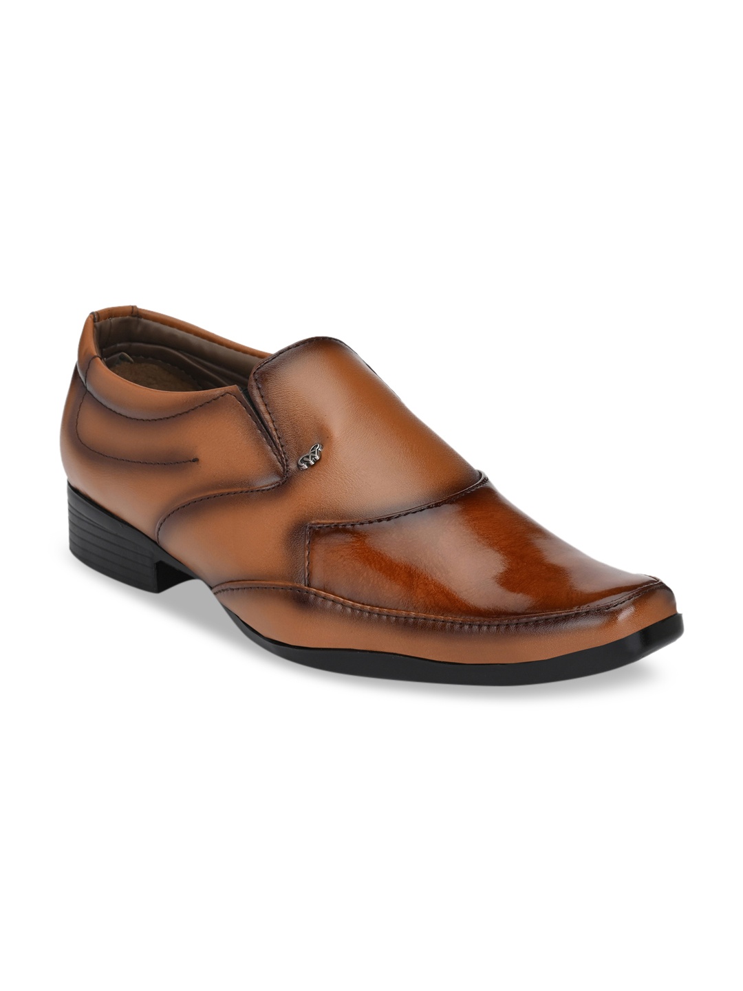 

Sir Corbett Men Tan Brown Textured Slip-Ons