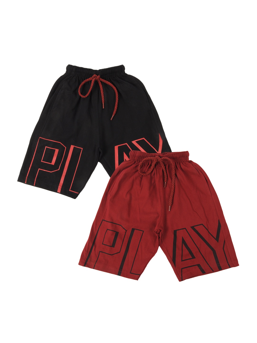 

Smarty Boys Pack Of 2 Printed Regular Fit Regular Shorts, Black