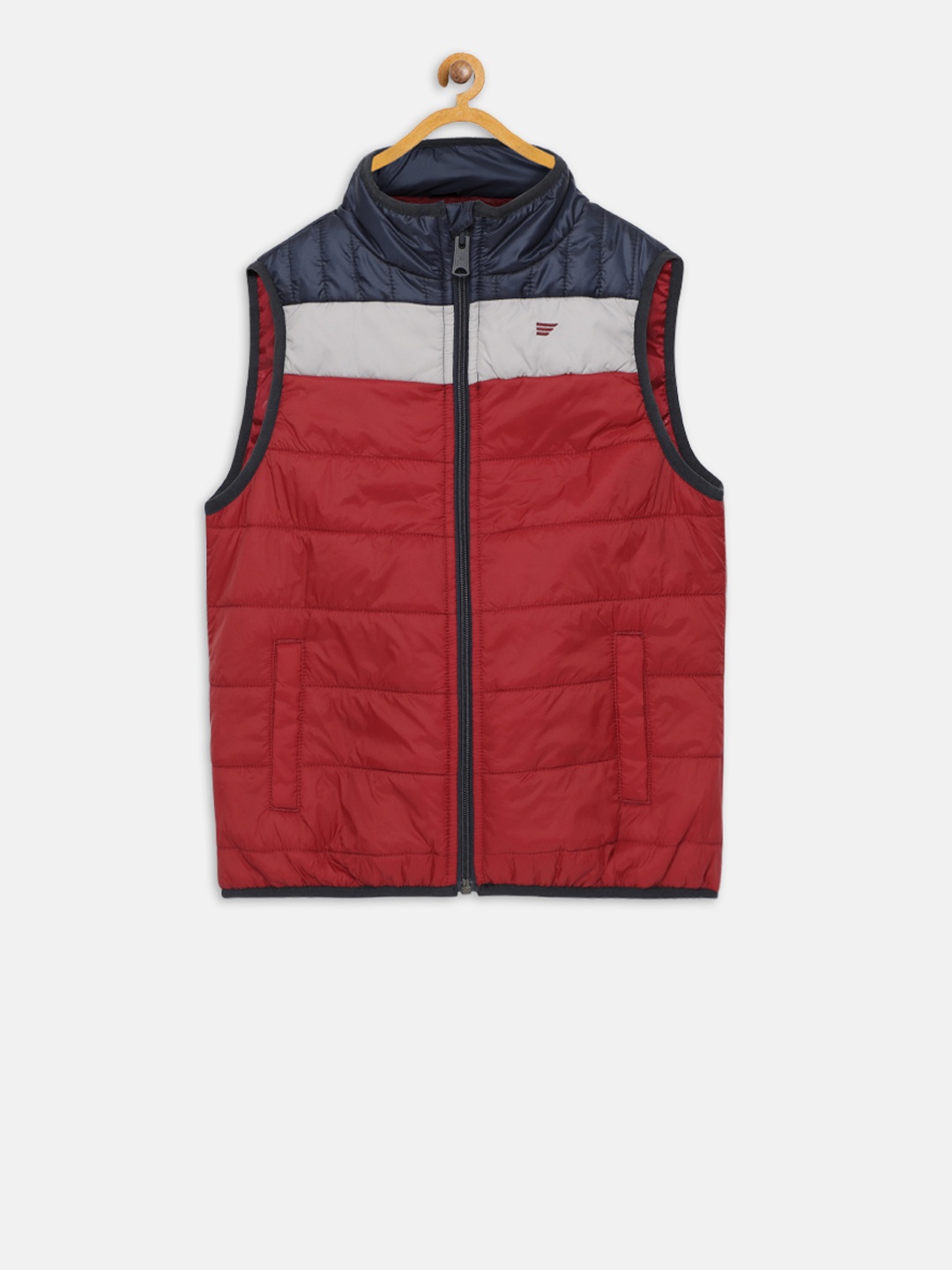 

t-base Boys Red Colourblocked Lightweight Puffer Jacket