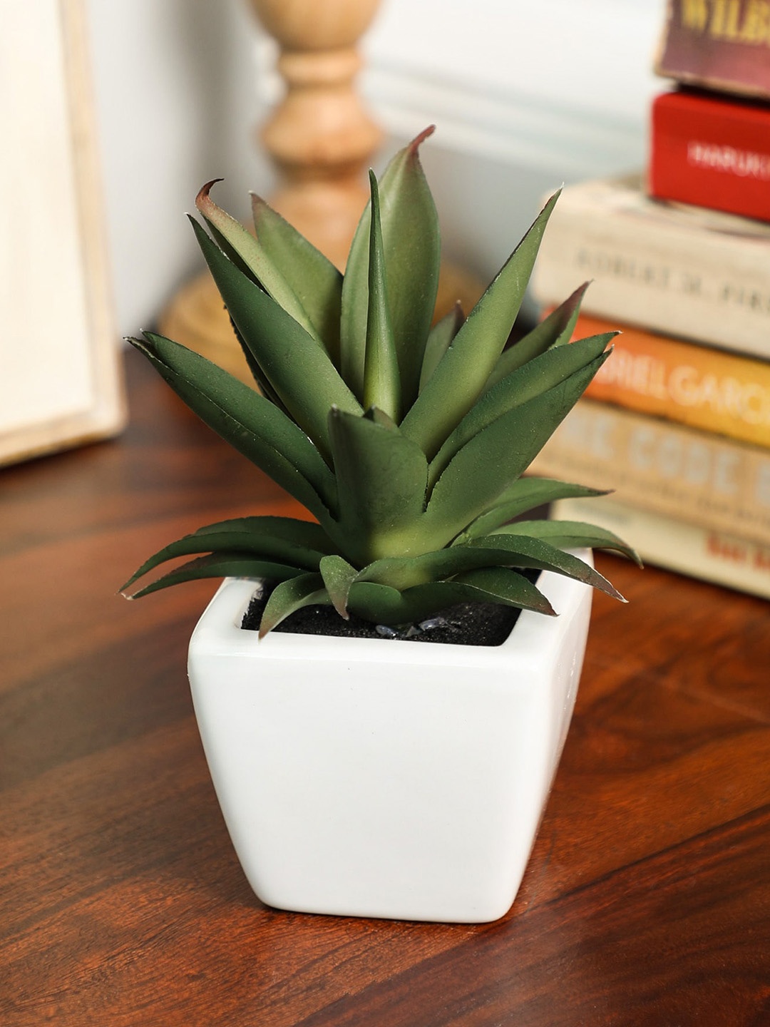 

PolliNation Green Artificial Succulent Plant With Pot