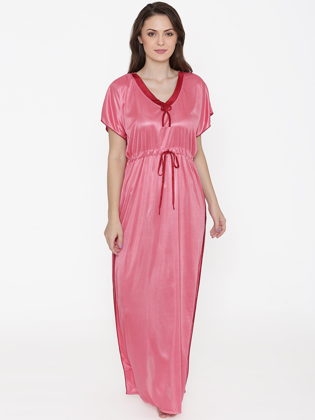 

N-Gal Pink Solid Nightdress