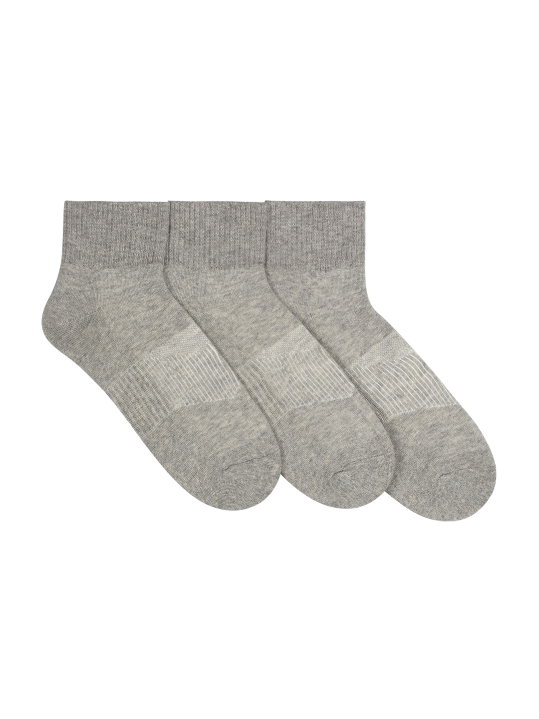 

Supersox Men Pack of 3 Grey Ankle-Length Socks