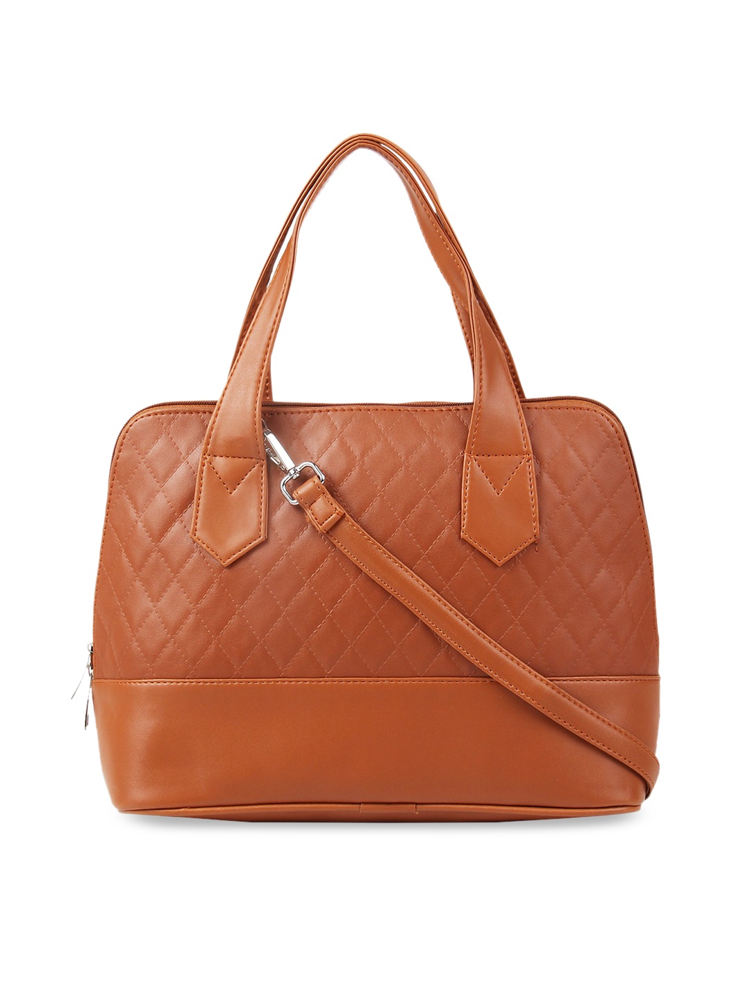 

Toteteca Tan Brown Textured Handheld Bag