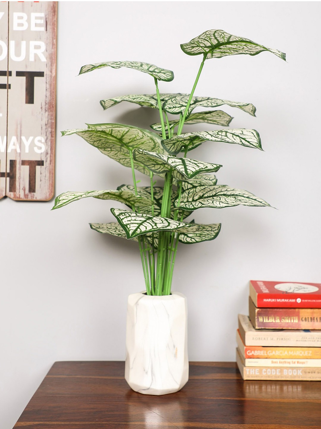 

PolliNation Green White Artificial Dieffenbachia Plant