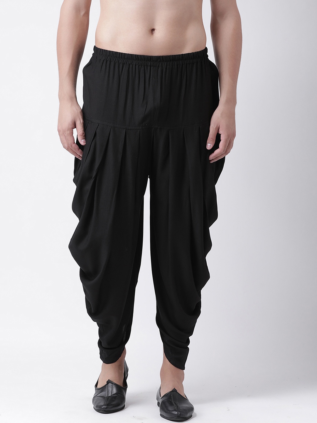 

DEYANN Men Black Solid Dhotis