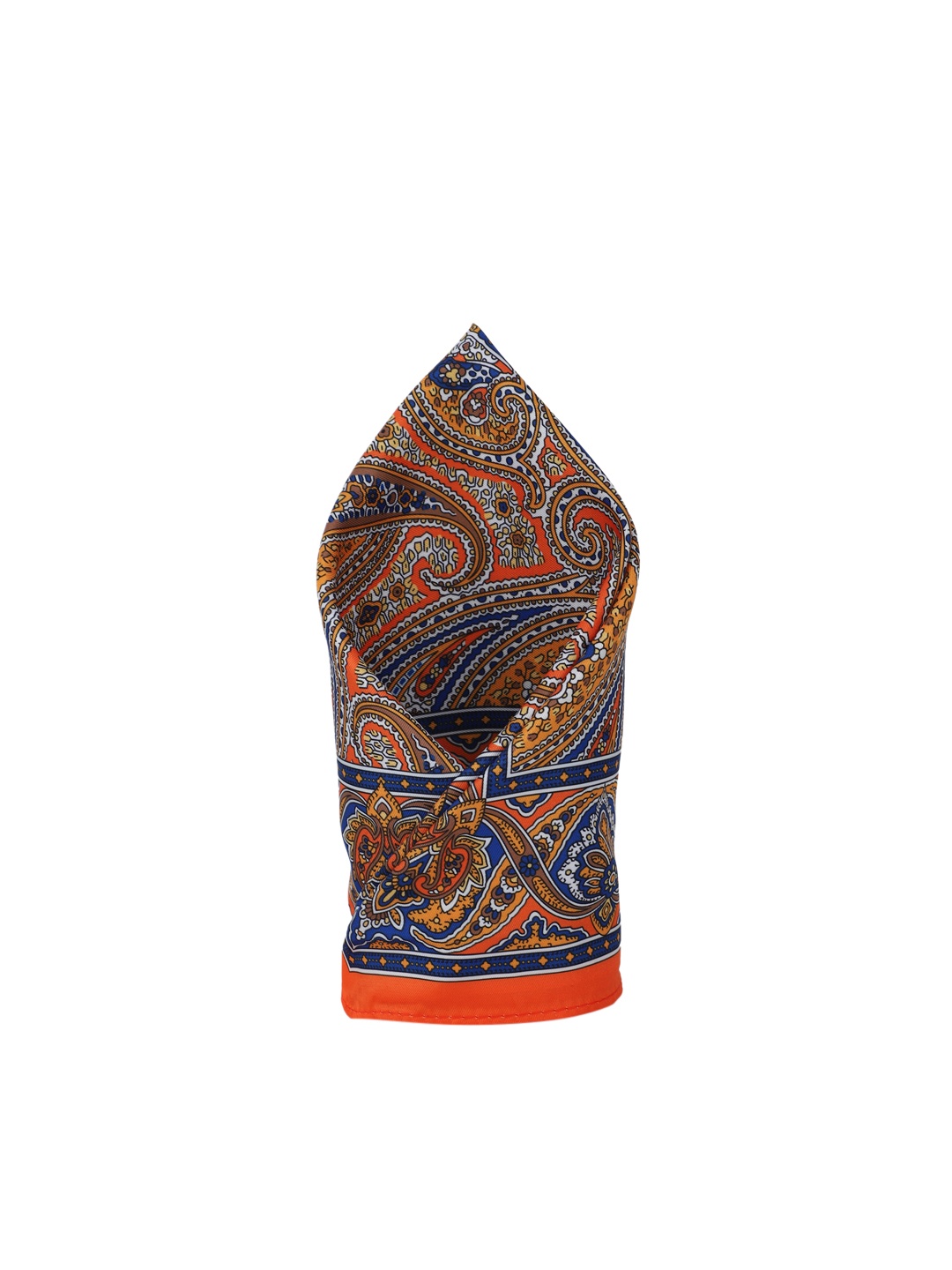 

Peter England Men Blue & Orange Printed Pocket Square