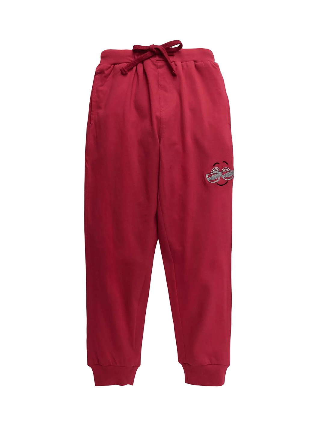 

KiddoPanti Boys Red Solid Regular-Fit Joggers