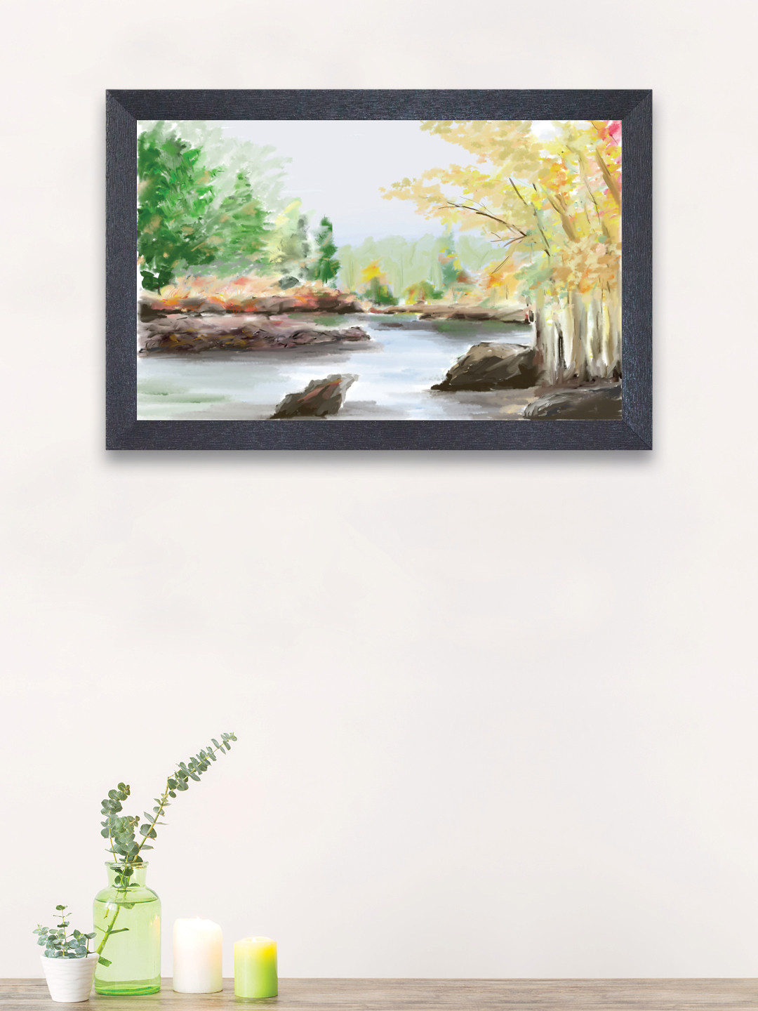 

nest ART Green & Yellow Abstract Wall Art