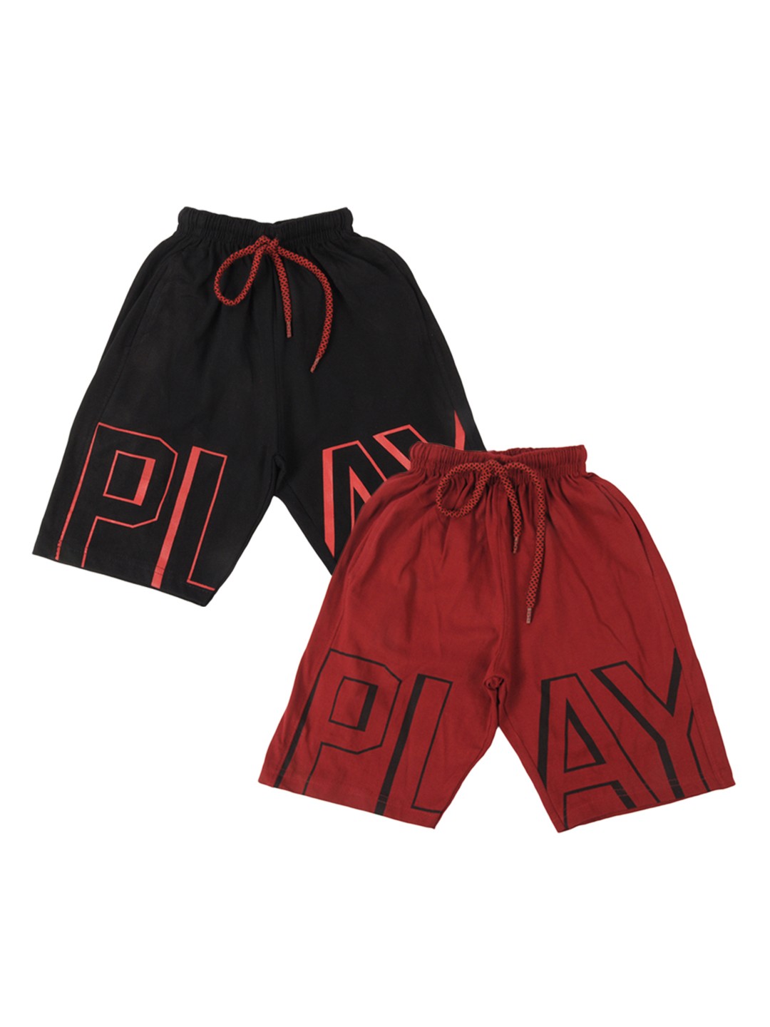 

Smarty Boys Pack Of 2 Printed Regular Fit Regular Shorts, Black