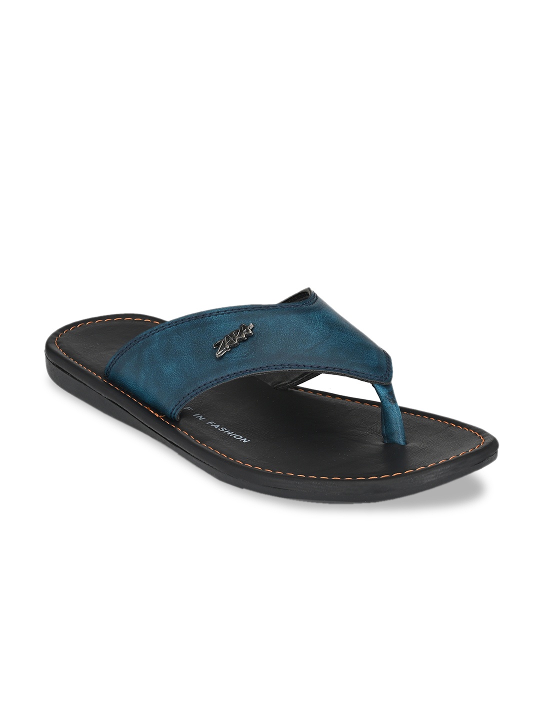Azzaro Black Men Blue Sandals