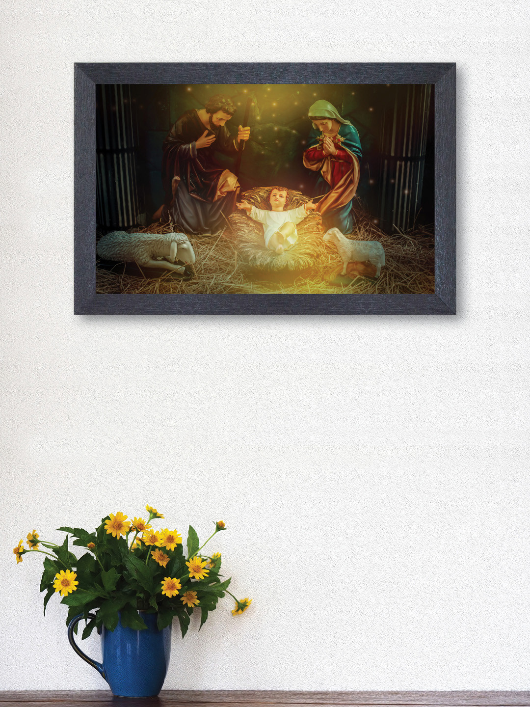 

nest ART Yellow & Green Jesus Painting Wall Art