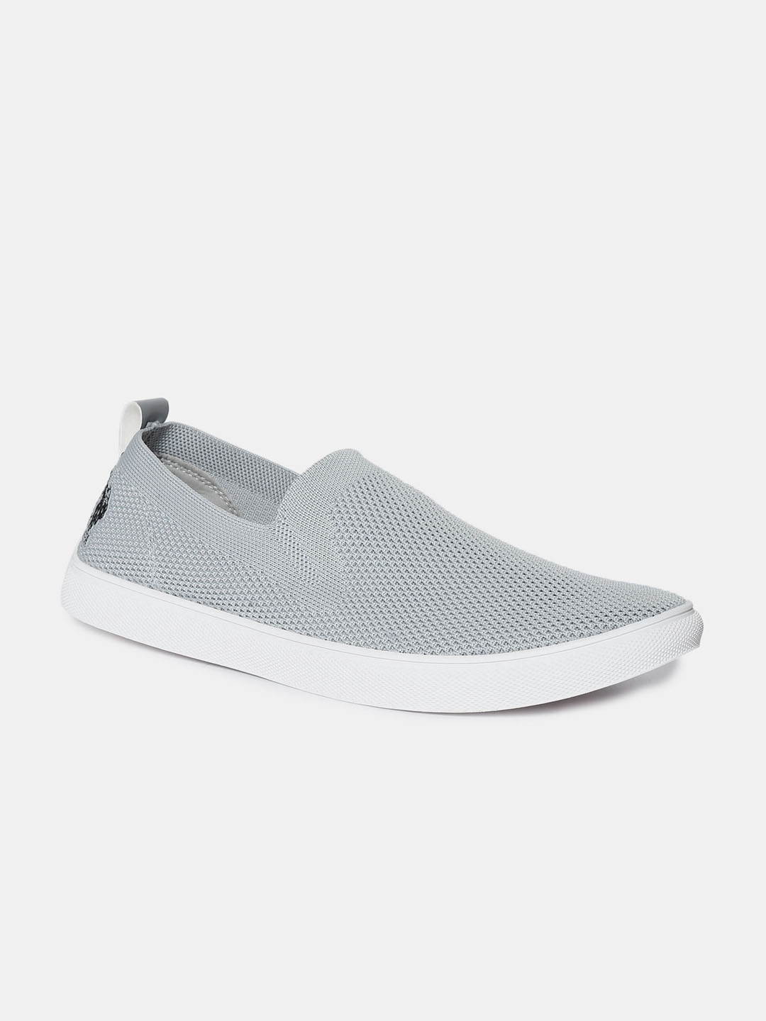 

U.S. Polo Assn. Men Grey Knit Slip-On Sneakers