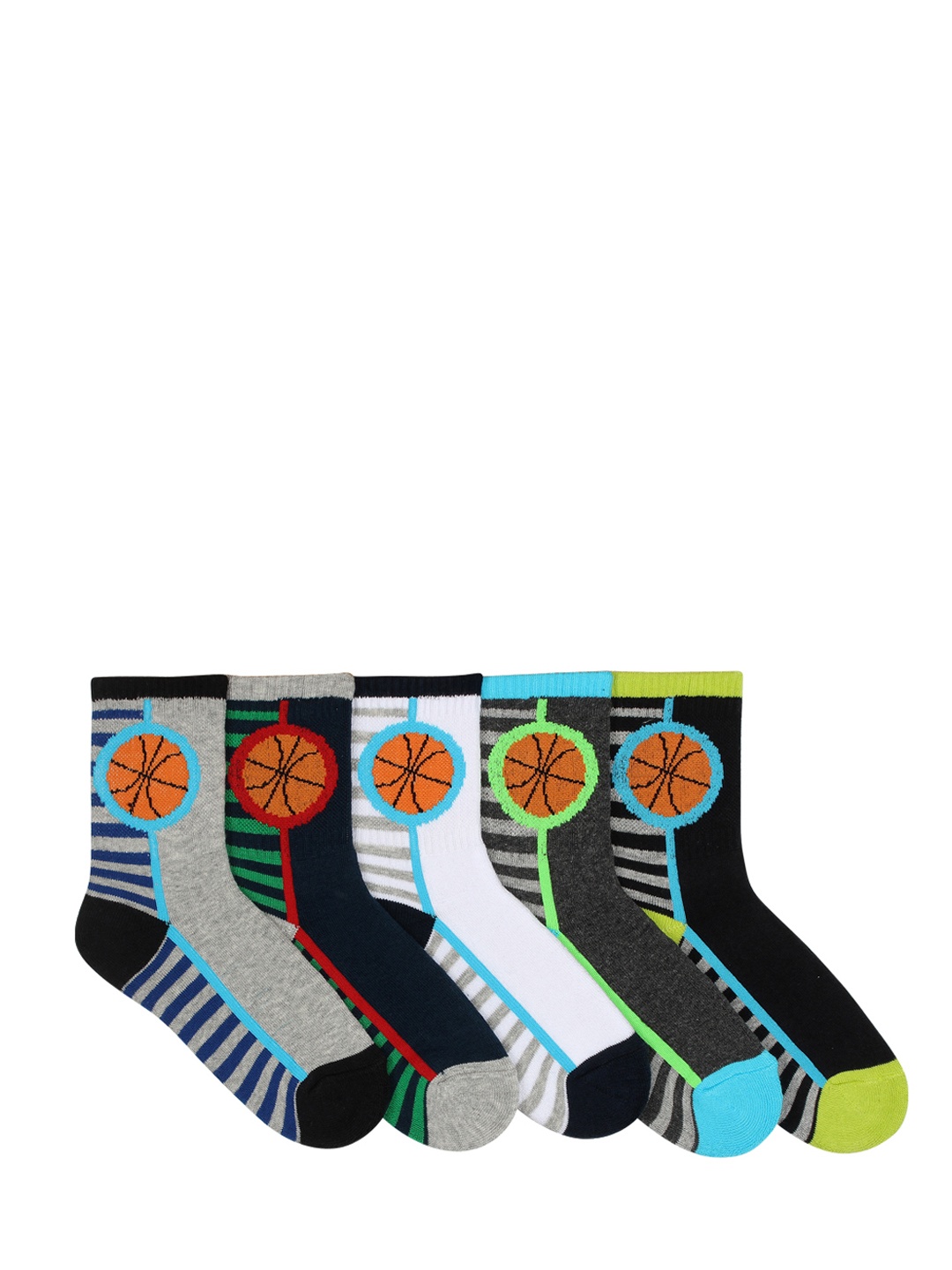 

Supersox Kids Pack of 5 Assorted Above Ankle Length Socks