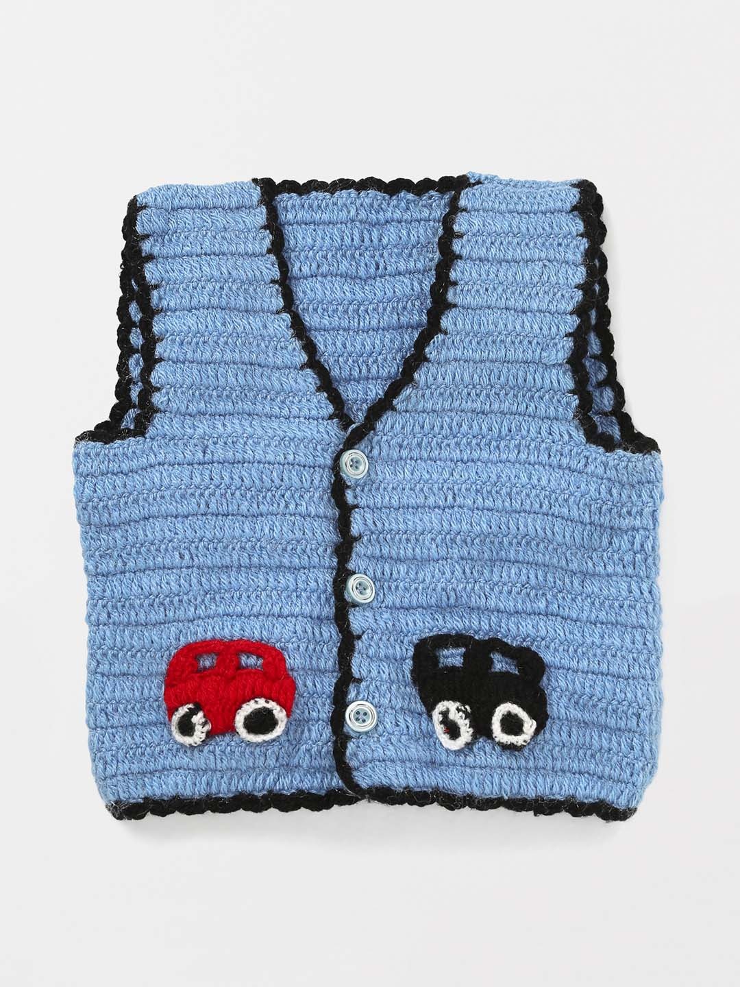 

CHUTPUT Unisex Blue Solid Sweater