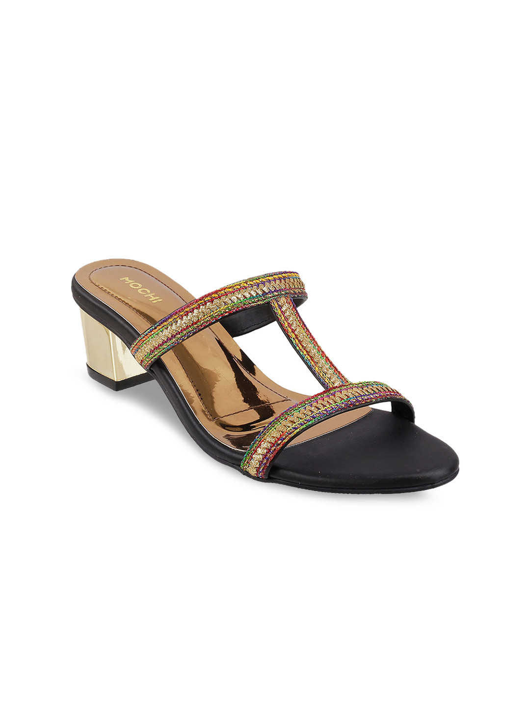 

Mochi Women Black Woven Design Heels