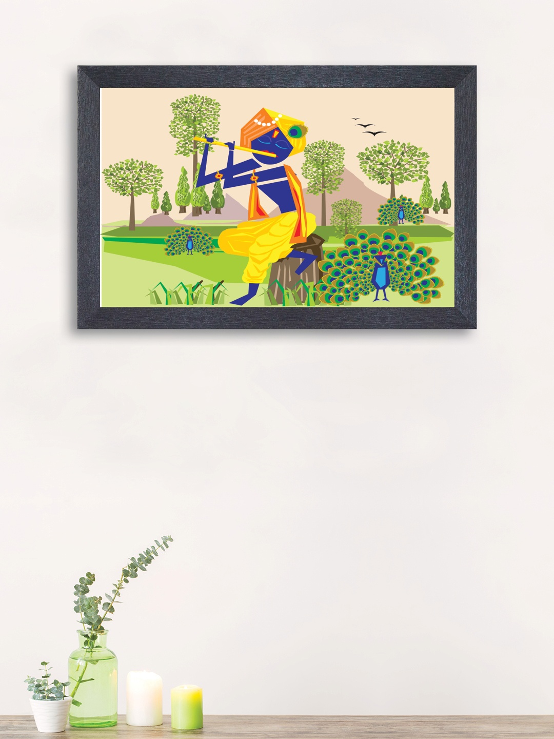 

nest ART Yellow & Green Krishna Wall Art