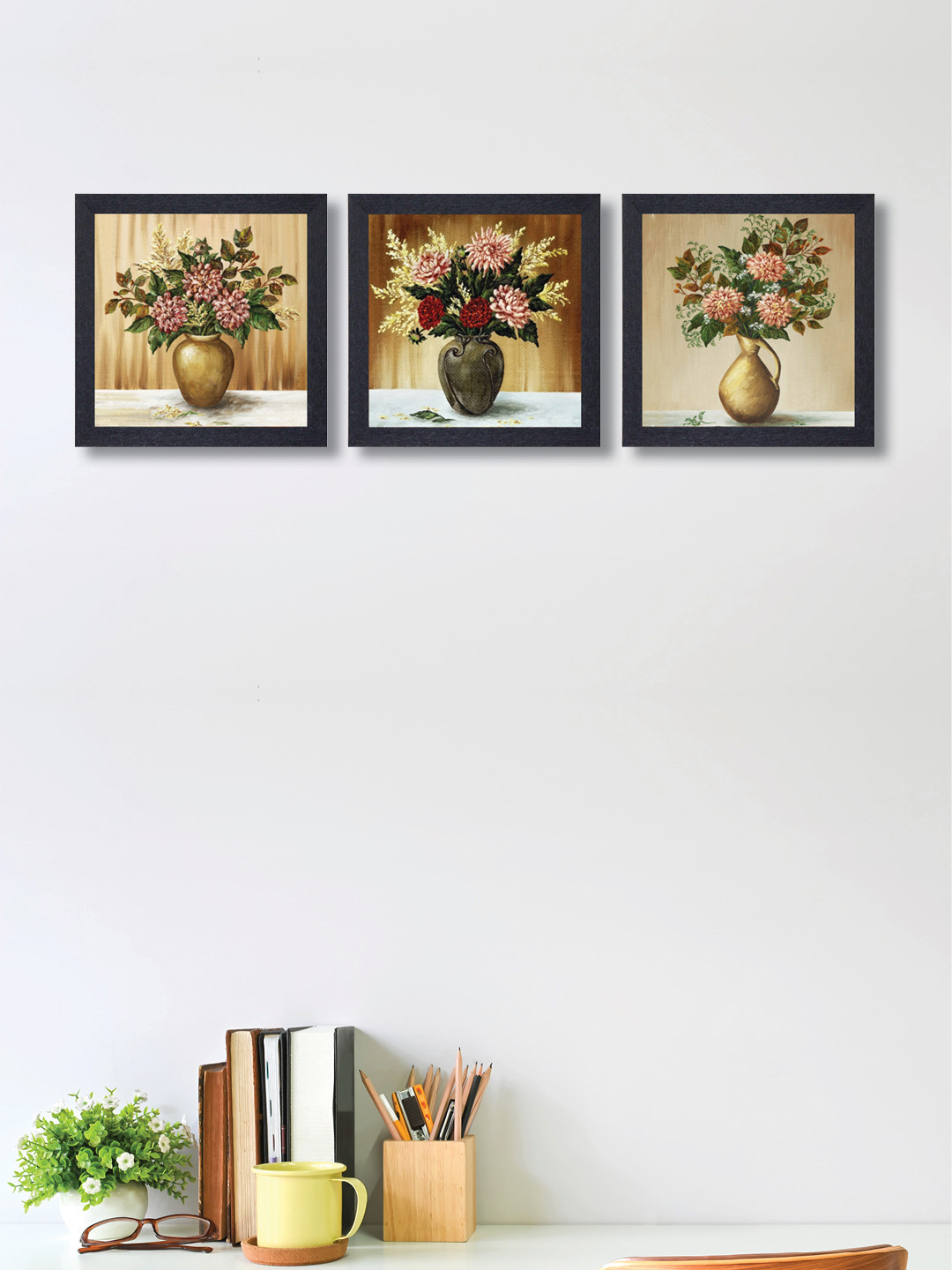 

nest ART Set of 3 Brown Abstract Wall Art