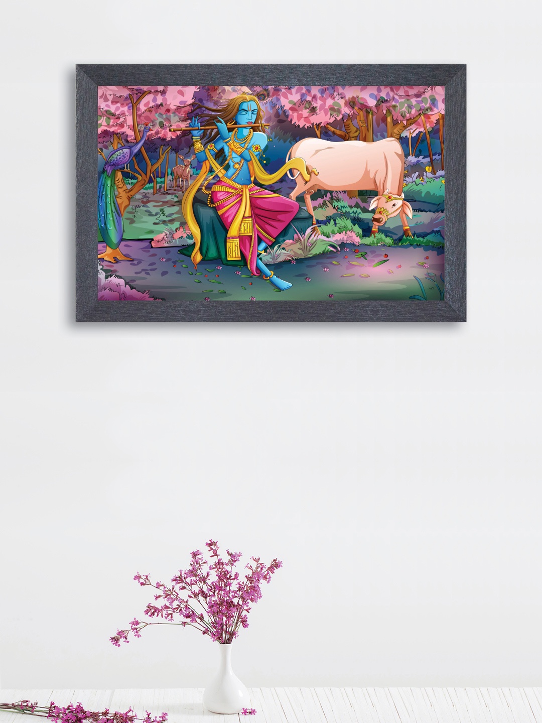 

nest ART Blue & Yellow Krishna Painting Wall Art