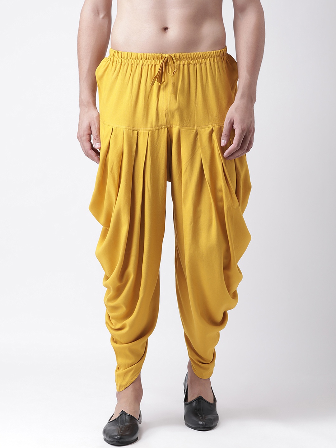 

DEYANN Men Yellow Solid Dhotis