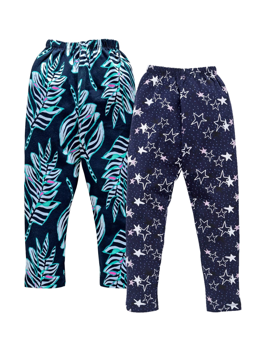 

Smarty Girls Set of 2 Blue Printed Leggings