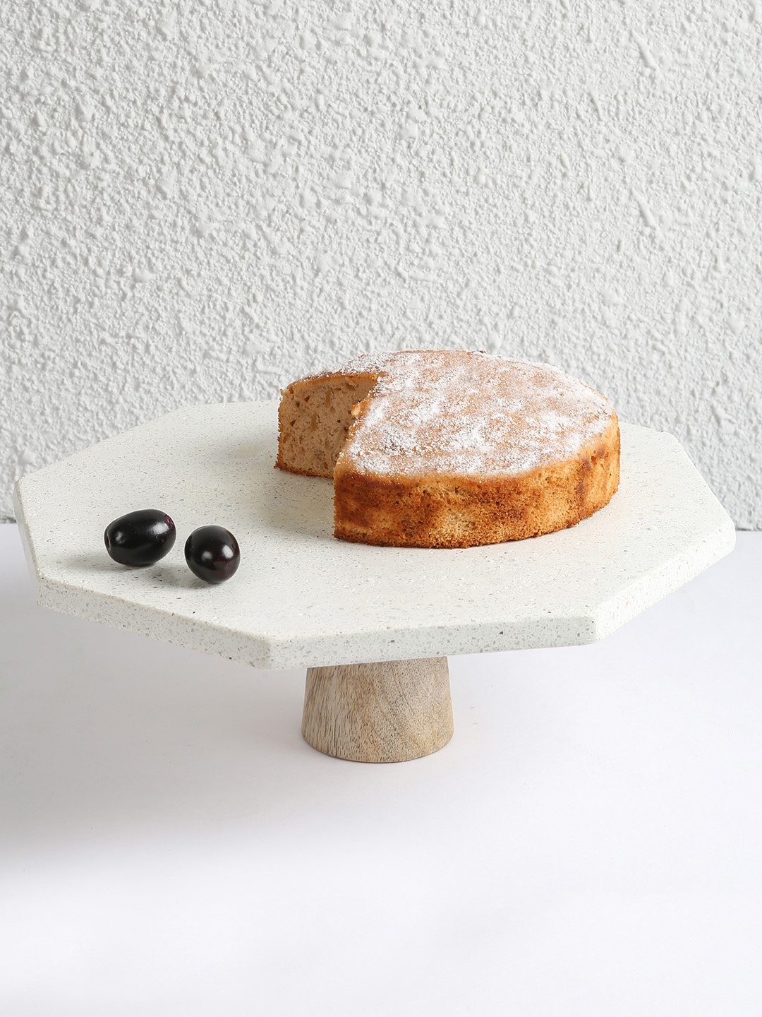 

House This White Sand Beach Marble Cake Stand