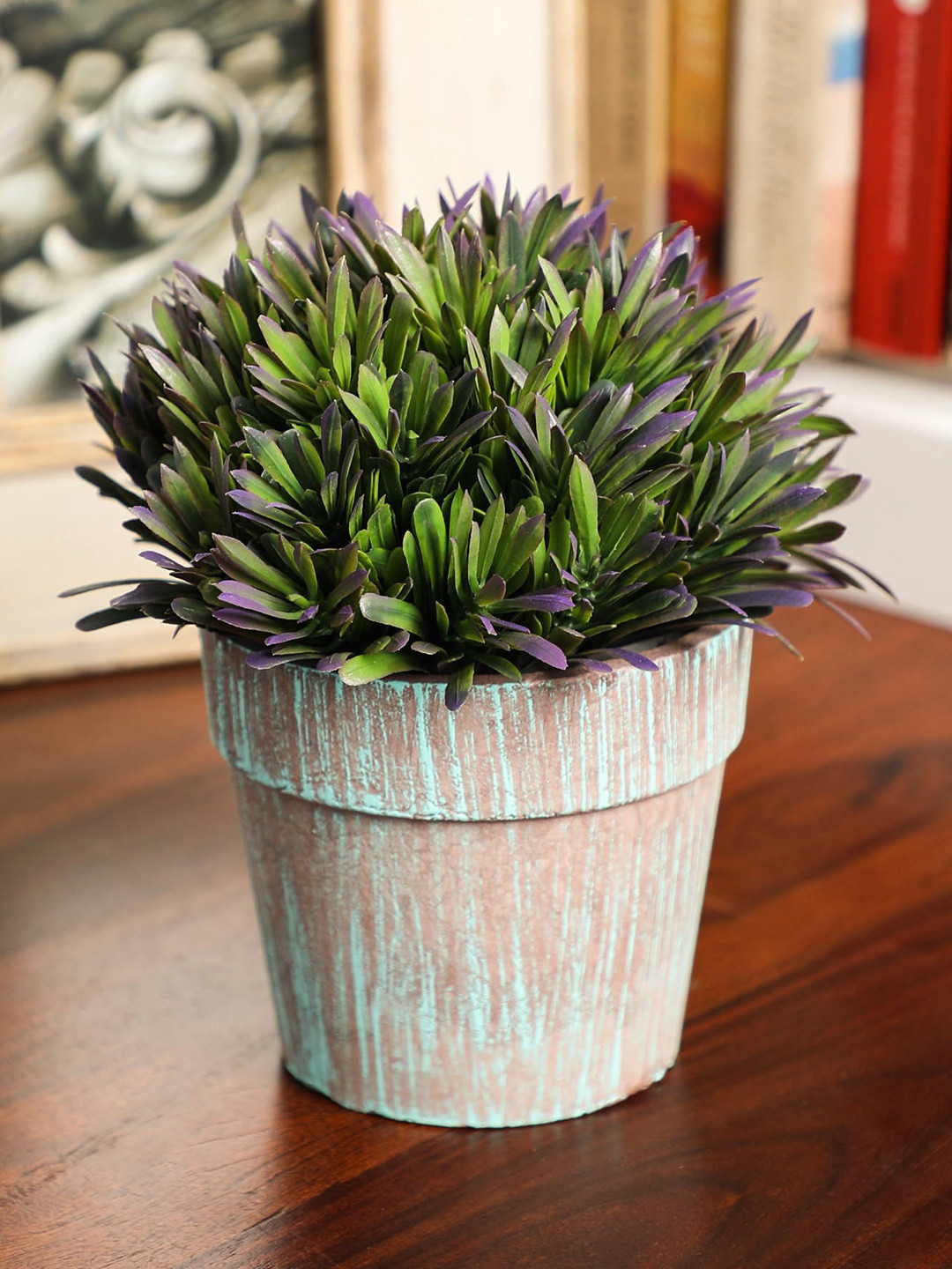

PolliNation Purple & Green Set of 2 Artificial Bonsai Plant With Pot