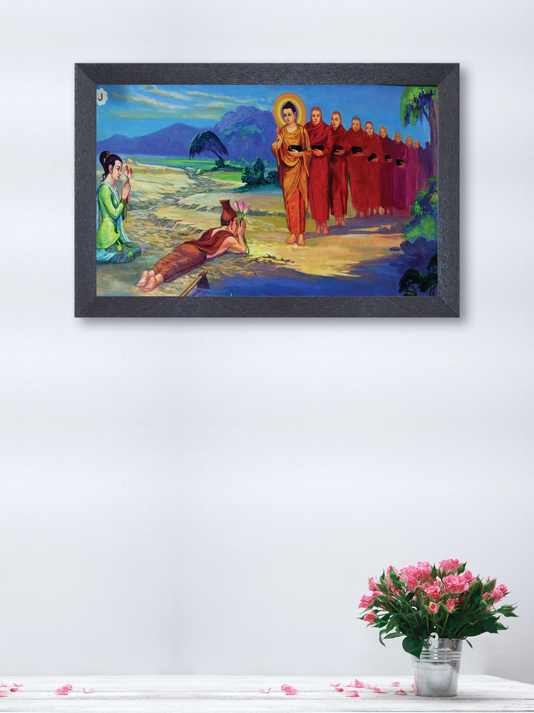 

nest ART Blue & Brown Lord Buddha Wall Art