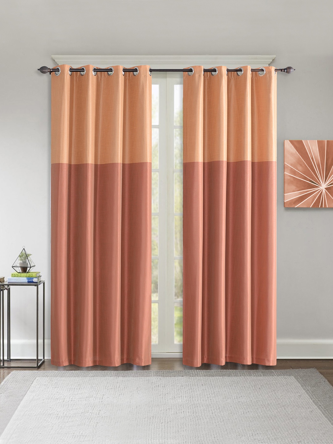 

Deco Window Beige Set of 2 Black Out Door Curtains