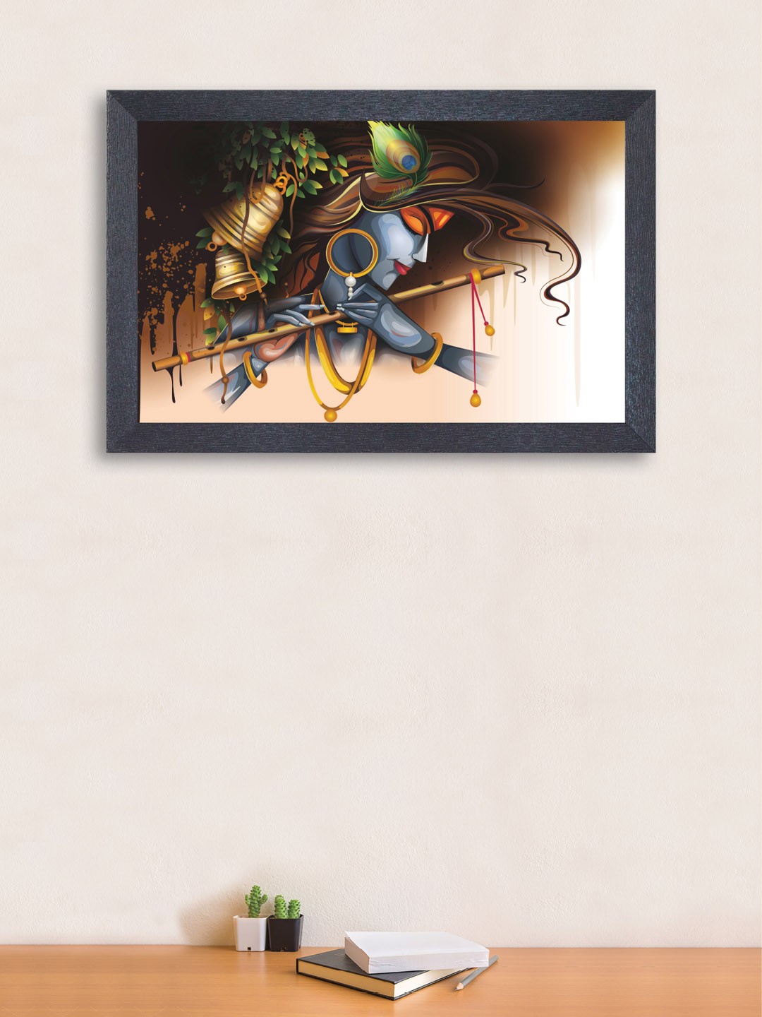 

nest ART Brown & Black Lord Krishna Wall Art