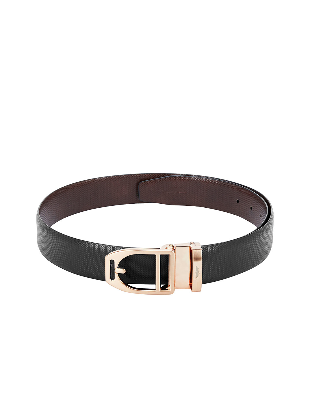 

Park Avenue Men Black Solid Leather Belt