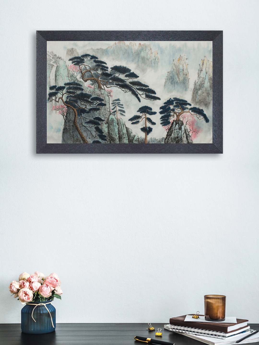 

nest ART Navy Blue & Brown Abstract Wall Art