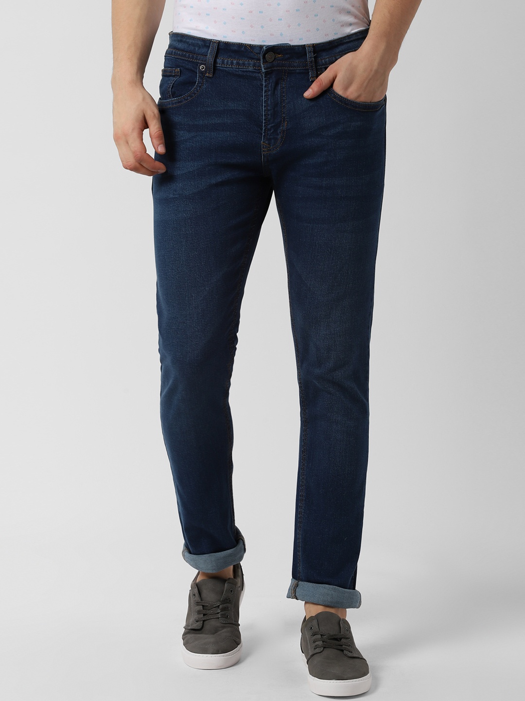 

Peter England Casuals Men Blue Slim Fit Mid-Rise Clean Look Stretchable Jeans