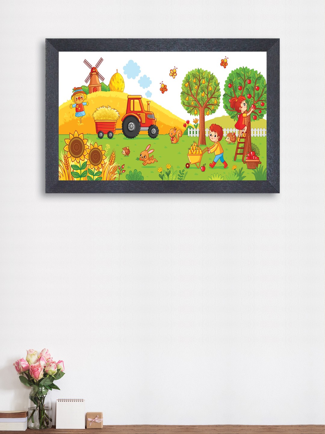 

nest ART Yellow & Green Abstract Painting Wall Art