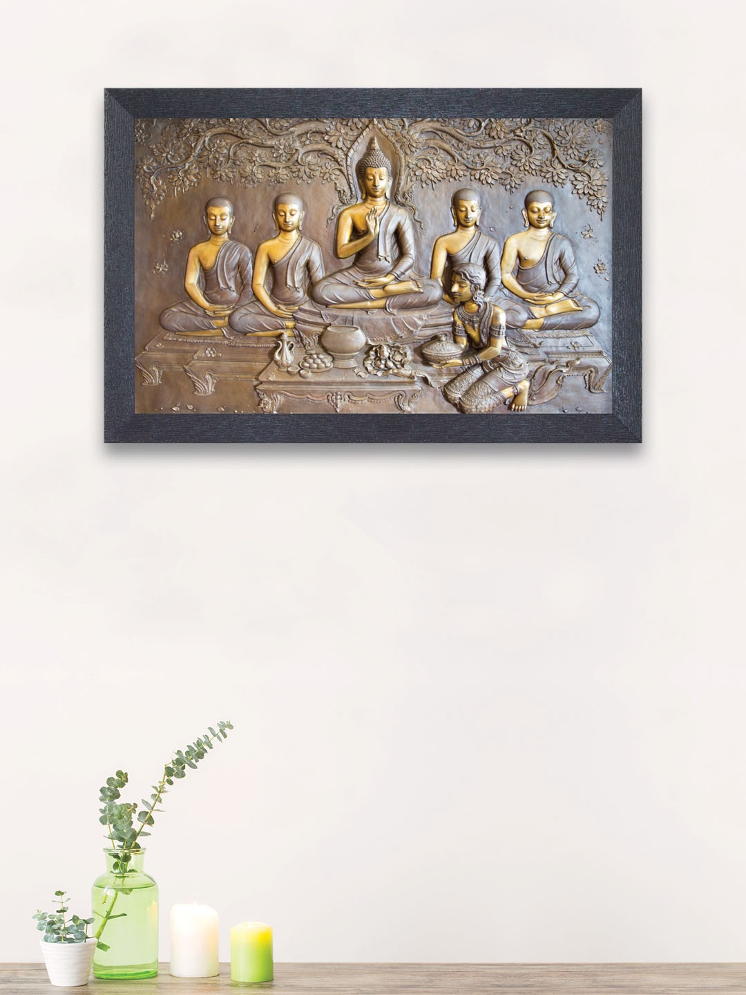 

nest ART Brown & Yellow Lord Buddha Wall Art