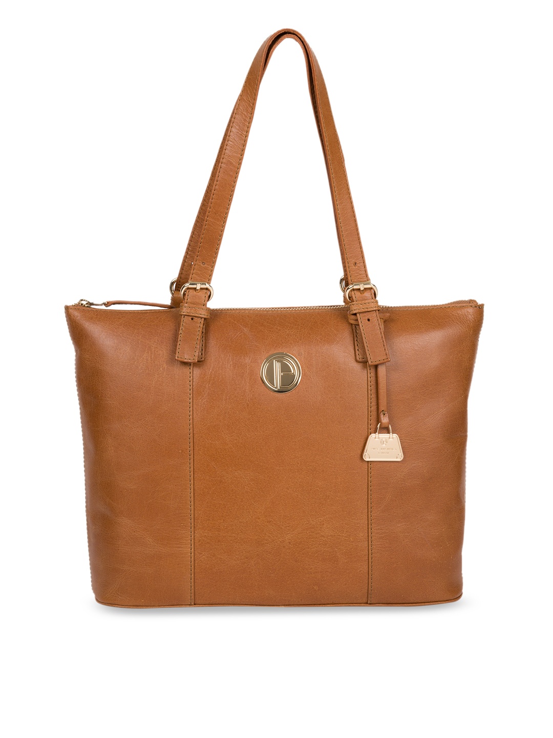 

PURE LUXURIES LONDON Women Tan Brown Solid Genuine Leather Aster Tote Bag