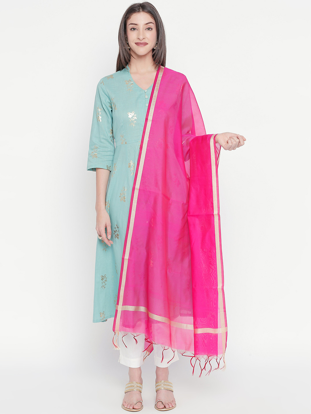 

RANGMANCH BY PANTALOONS Fuchsia Printed Dupatta