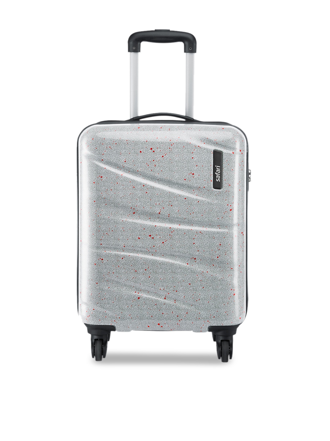 Safari Grey Unisex Printed Large Trolley Bag