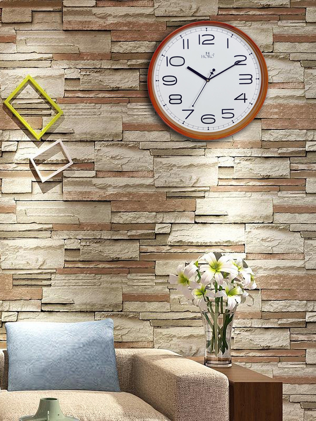 

Horo White Round Solid Analogue Wall Clock