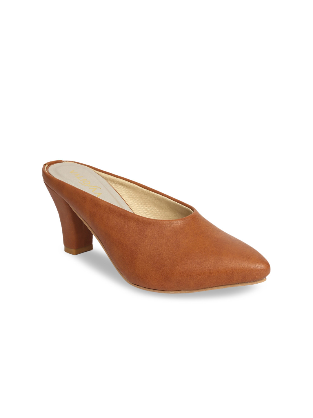 

VALIOSAA Women Tan Brown Solid Pumps